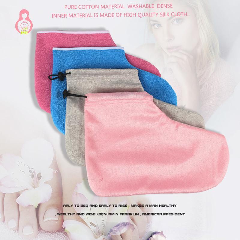[DPGT] 1 คู่ Wax Protection Foot Mask Gloves Foot Care Spa Tool สําหรับ Whitene Exfoliate