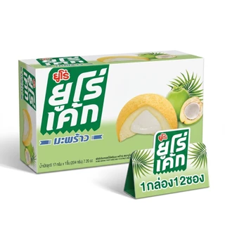 [1กล่อง12ซอง] Euro ยูโร่ คัสตาร์ดเค้ก อร่อยทุกที่ทุกเวลา ปริมาณ 204กรัม