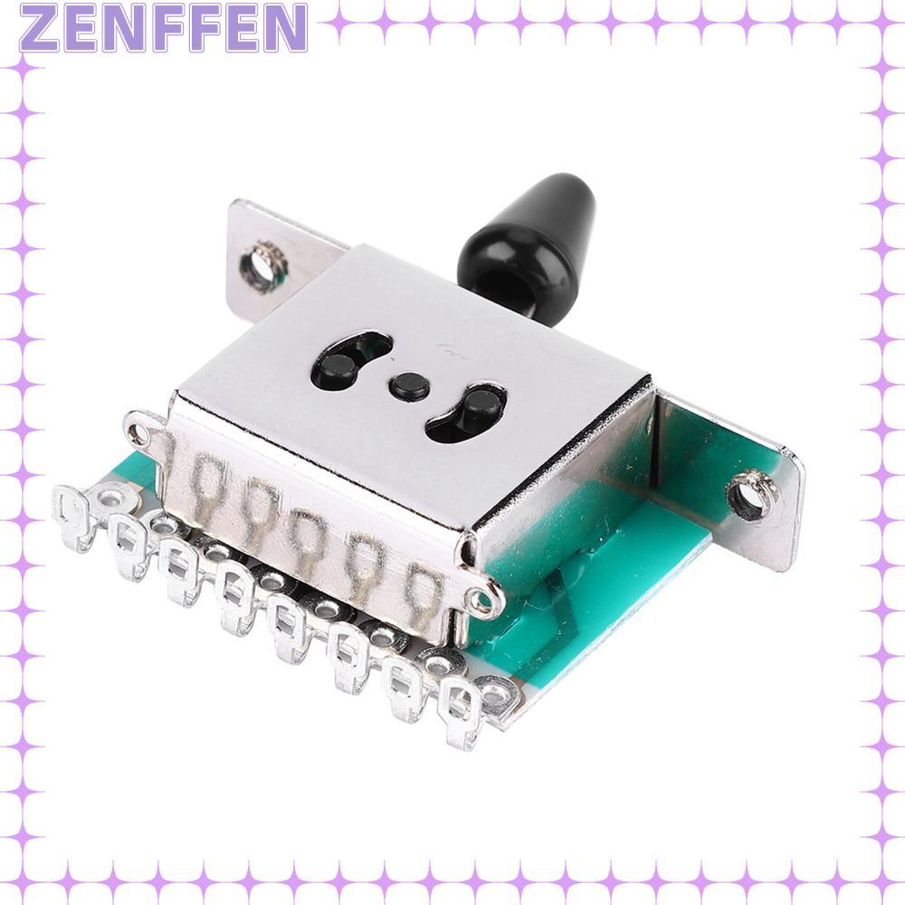 ZENFFENBC กีตาร์สวิทช์,โลหะ 5-Way ตําแหน่ง 5-Way Pickup Selector Switch, Professional Silver Guitar 