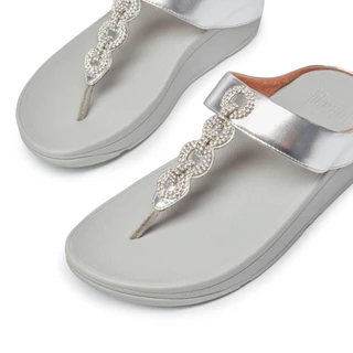 FITFLOP COMM-FINO SPARKLE TOE-THONGS รองเท้าแตะแบบหูหนีบผู้หญิง รุ่น CC6-011 สี Silver