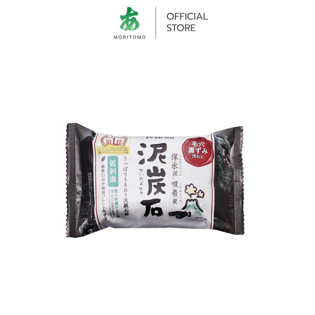 MORITOMO Official - DEITANSEKI Pore Cleansing Soap 100 g / สบู่ทำความสะอาดผิวหน้า ทำความสะอาดสิ่งสกปรกในรูขุมขน อย่างอ่อ