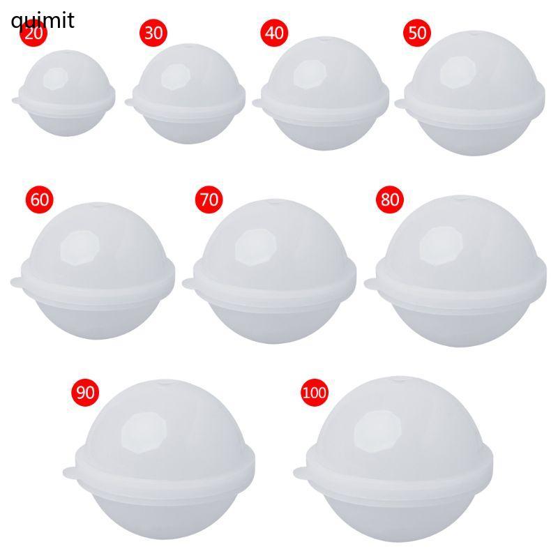 QUIM Epoxy Homemade Bath Bomb Mold Sphere Round Wax Epoxy Mold Craft