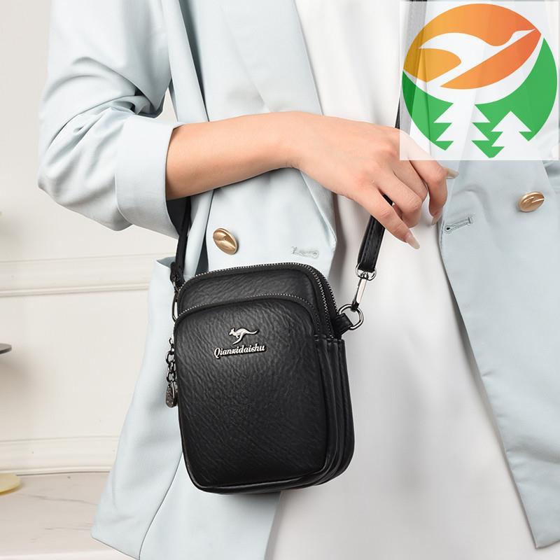 Ge1 Fresh Minimalist Vintage Solid Color Single Shoulder Bag for Women, Mom Coin Purse, Stylish Phon
