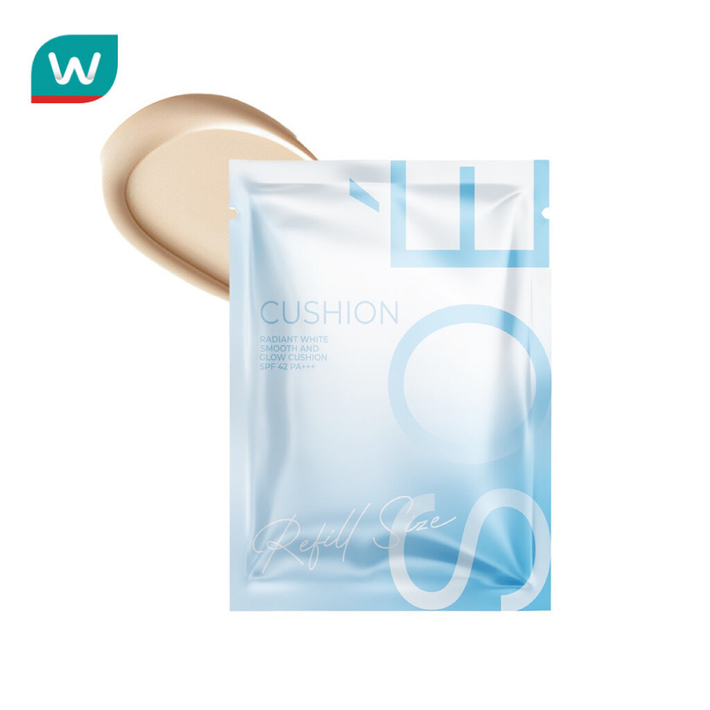 SOE โซเอ้ เรเดียน ไวท์ สมูท แอนด์ โกลว์ คุชชั่น รีฟิลไซส์ SPF42 PA+++ 15ก. 02 มีเดียม เนเ