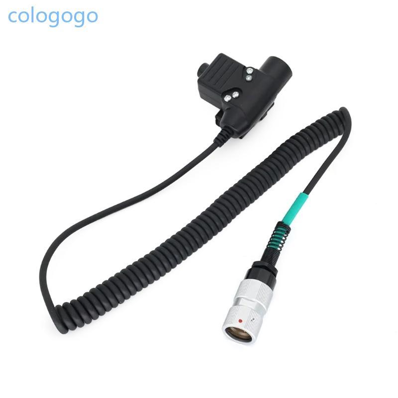 COLO U94 PTT Cable 6 Pin NATO Plug อะแดปเตอร์ชุดหูฟังสําหรับ PRC-152 วิทยุ Walkie