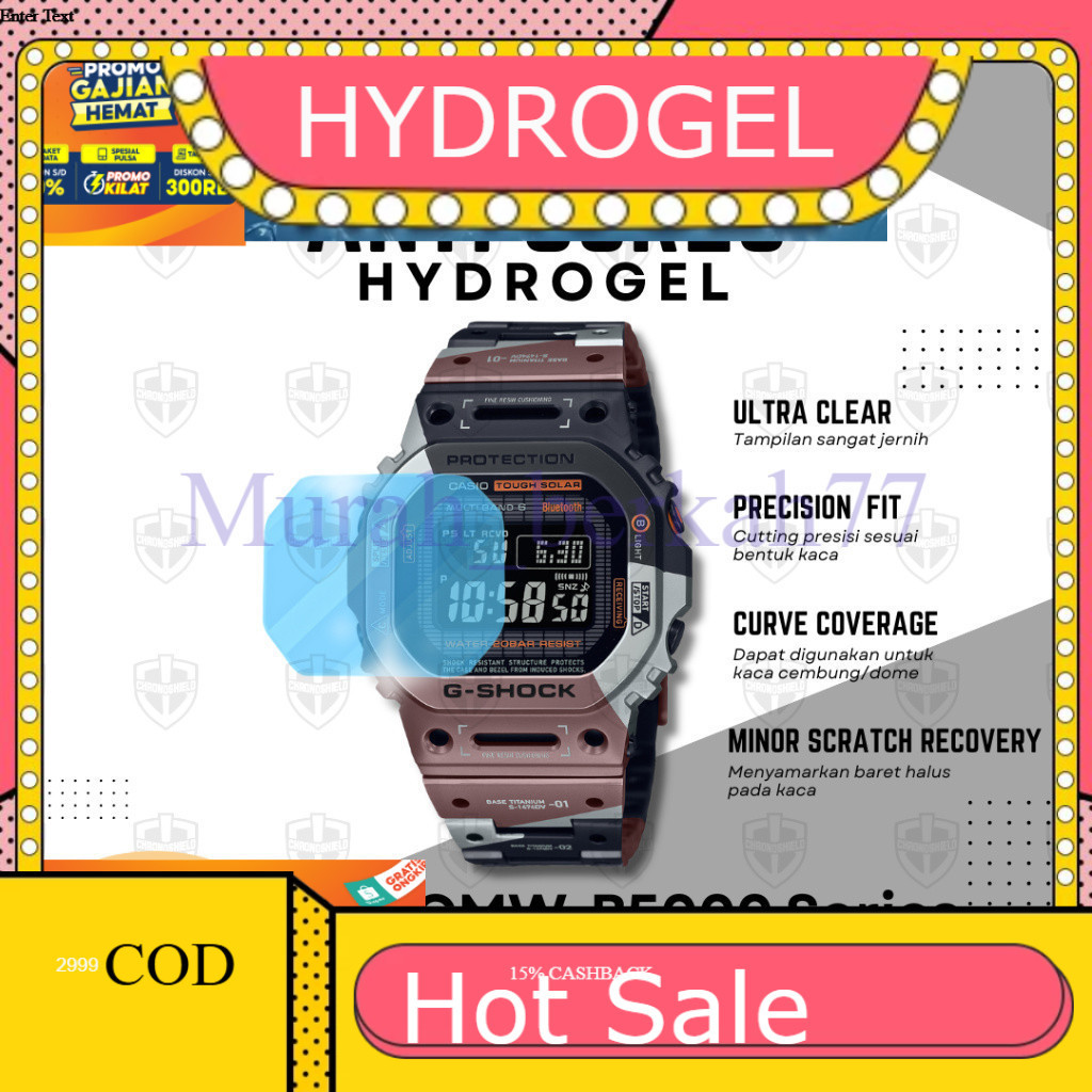 HYDROGEL ไฮโดรเจลป้องกันรอยขีดข่วนสําหรับ G-Shock GMW B5000 Gshock GMW-B5000