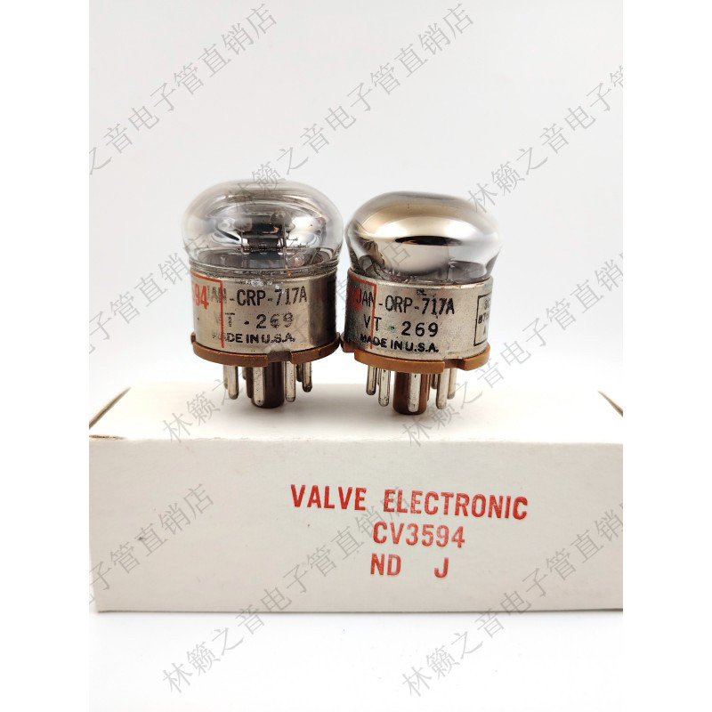 American Western Electric CV3594/717A/CV-269/6SJ7/VT116/6J8P/6m 8 หลอดป้ายกรงเล็บไก่