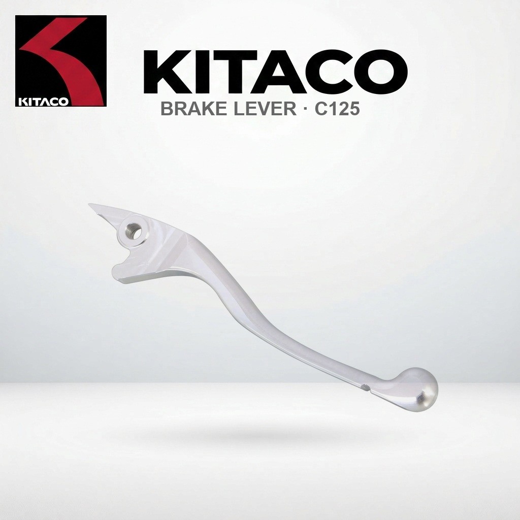 คันเบรกบิลเล็ต (ขวา) KITACO สำหรับ Honda CT125/Dax125/Super Cub C125 (เงิน/ดำ) | KITACO Billet Right