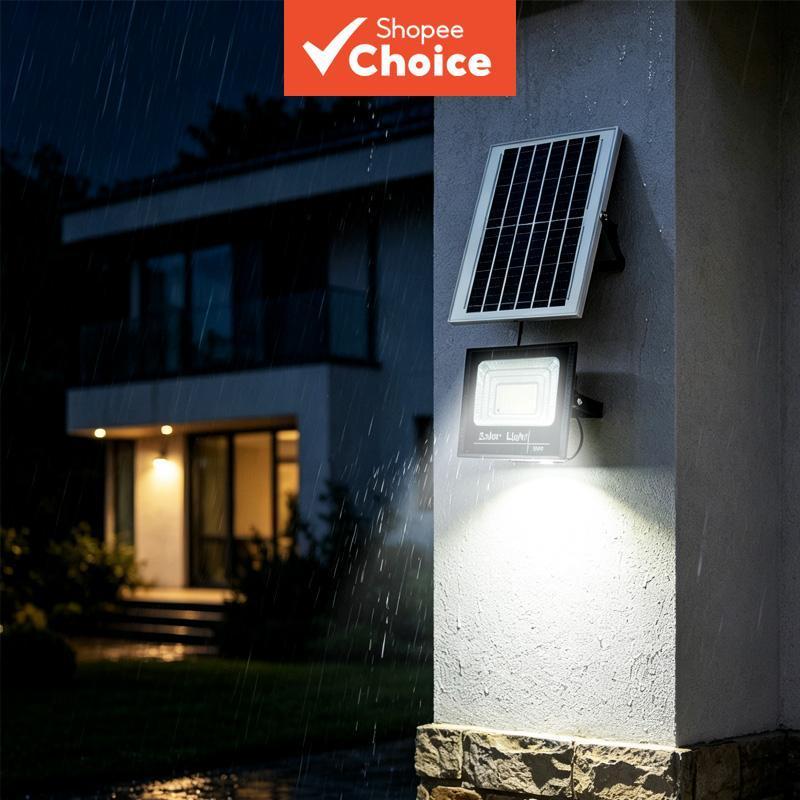 Vip 350w ไฟน้ําท่วมพลังงานแสงอาทิตย์แยกแผง Ip65 กันน้ํากลางแจ้ง LED Night Security แสง
