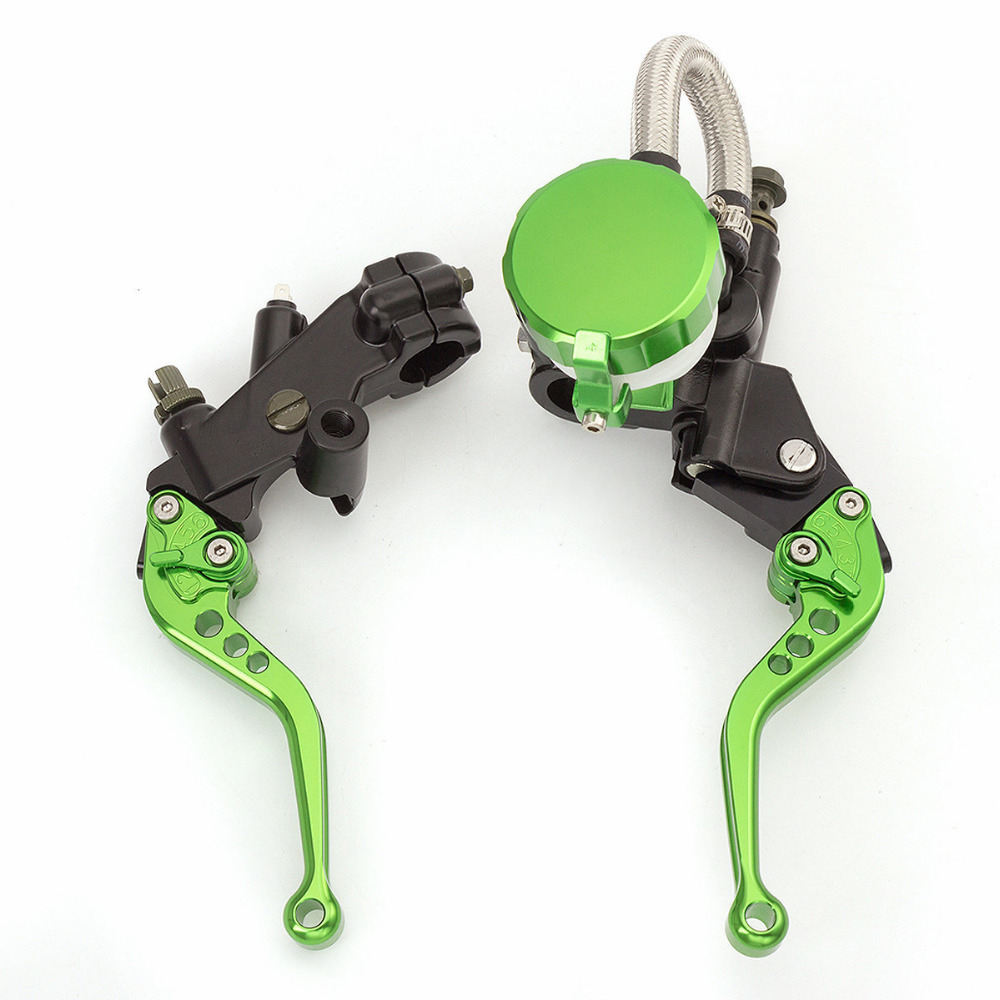 Premium-RTS 7/8 "CNC รถจักรยานยนต์กระบอกสูบหลัก Reservoir คลัทช์เบรคคันโยกสําหรับ Kawasaki Z750 Z800
