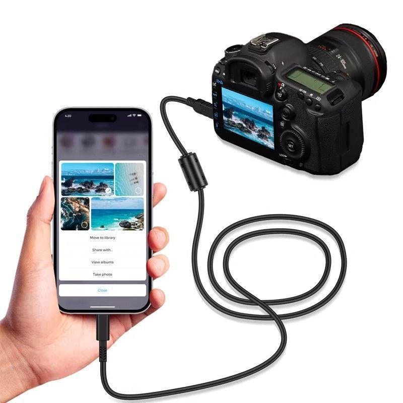 Suitable for micro80d Camera SLR data cable5d2Transmission line single12y70d Canon60d New mobile pho
