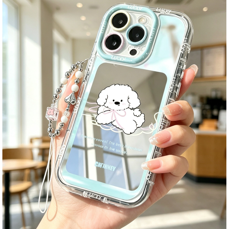 Bless-เคสครีมผิวเงา for เคส Apple เคสไอโฟน【iPhone 17 17ProMax 17Air 16pro 15plus 14pro 13promax 12 11pro】-COJMNY171