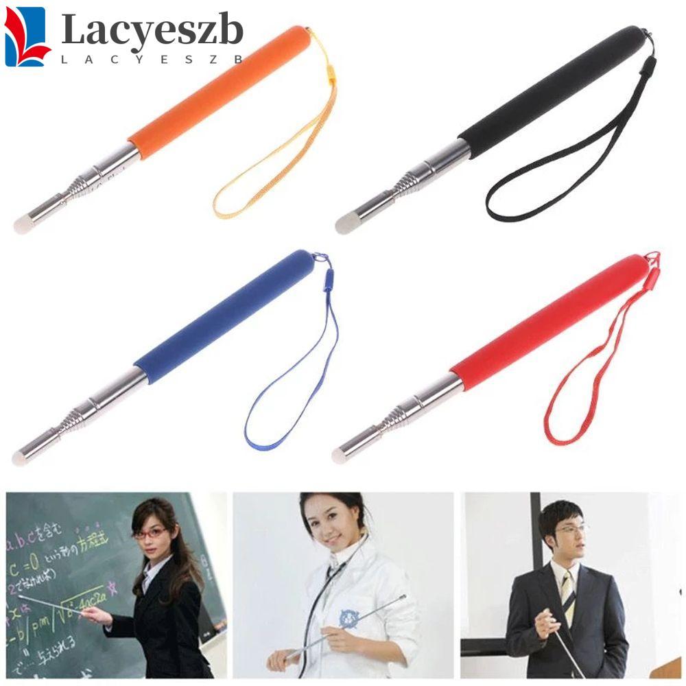 LACYESZB ปากกาไวท์บอร์ด 1M Telescopic Teacher เครื่องมือสแตนเลส Felt Head Professional Retractable P