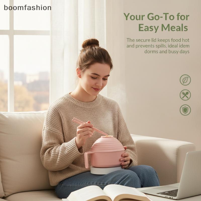 [BOOM] Ramen Bowl Set Ramen Noodles Bowl With Chopstis Ramen Bowl Microwavable Cooker Bowl พร้อมฝาปิ