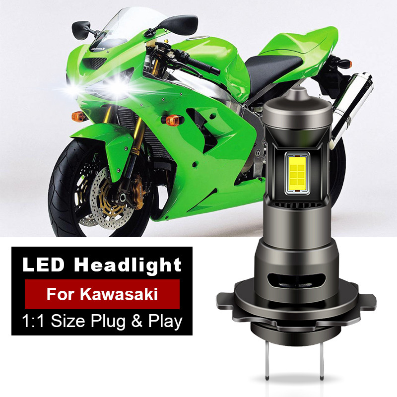1/2PCS 30000LM Led ไฟหน้าสําหรับรถจักรยานยนต์ H7 สําหรับ Kawasaki Ninja ZX6R ZX636C 2003-2006 ZX10R 