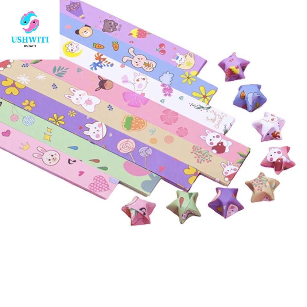 MLINX Origami ดาวแถบกระดาษตกแต่งกระดาษสําหรับเด็กศิลปะหัตถกรรมอุปกรณ์ Diy Origami Lucky Star แถบ Ori
