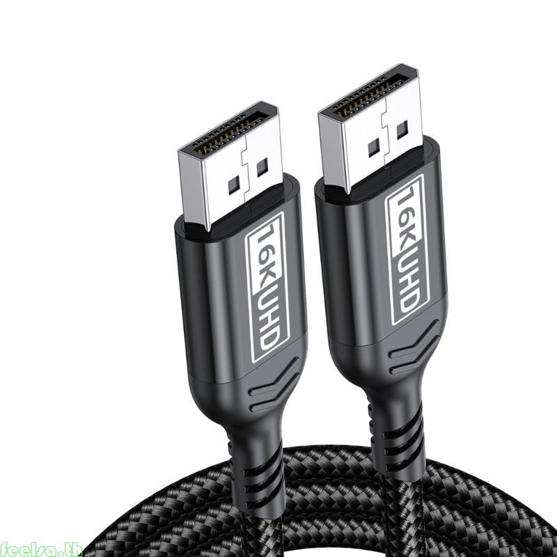 Feela Cord DP16K Visual Clear 8K 60Hz 4K 240Hz Double Monitor รองรับตัวนําทองแดงระดับพรีเมียม