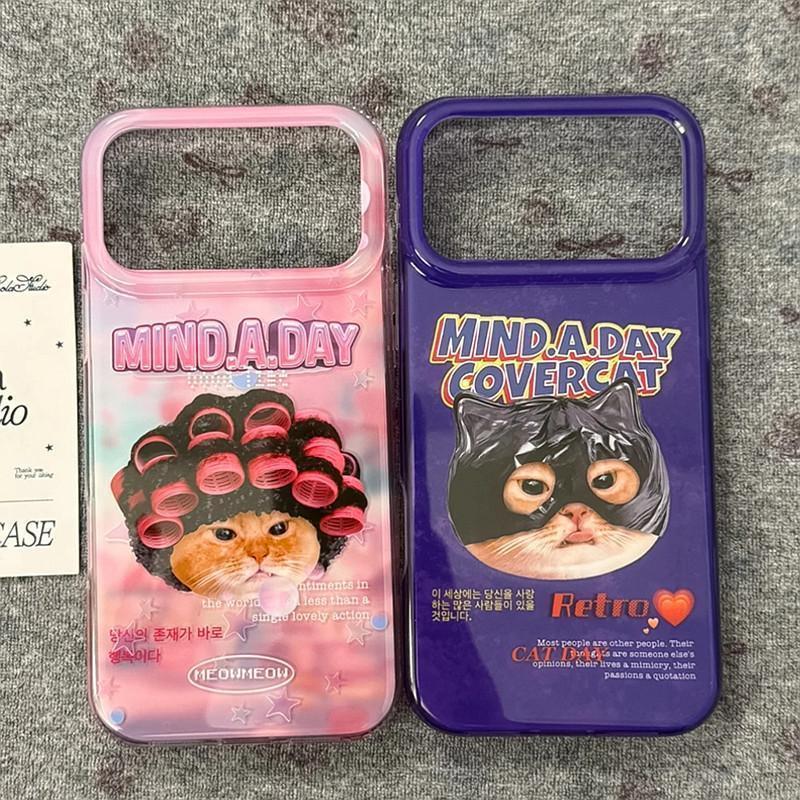 เคสโทรศัพท์โทรศัพท์ เหมาะสําหรับ iPhone 15 16 17 Pro Max ลูกแมวตลก (เคสสองชั้น IMD) กันกระแทกกันกระแทกป้องกัน