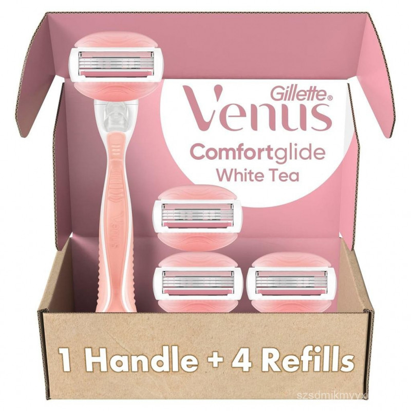 Gillette Venus ComfortGlide Tea มีดโกนผู้หญิง 1 ด้าม + รีฟิล 4 ใบมีด