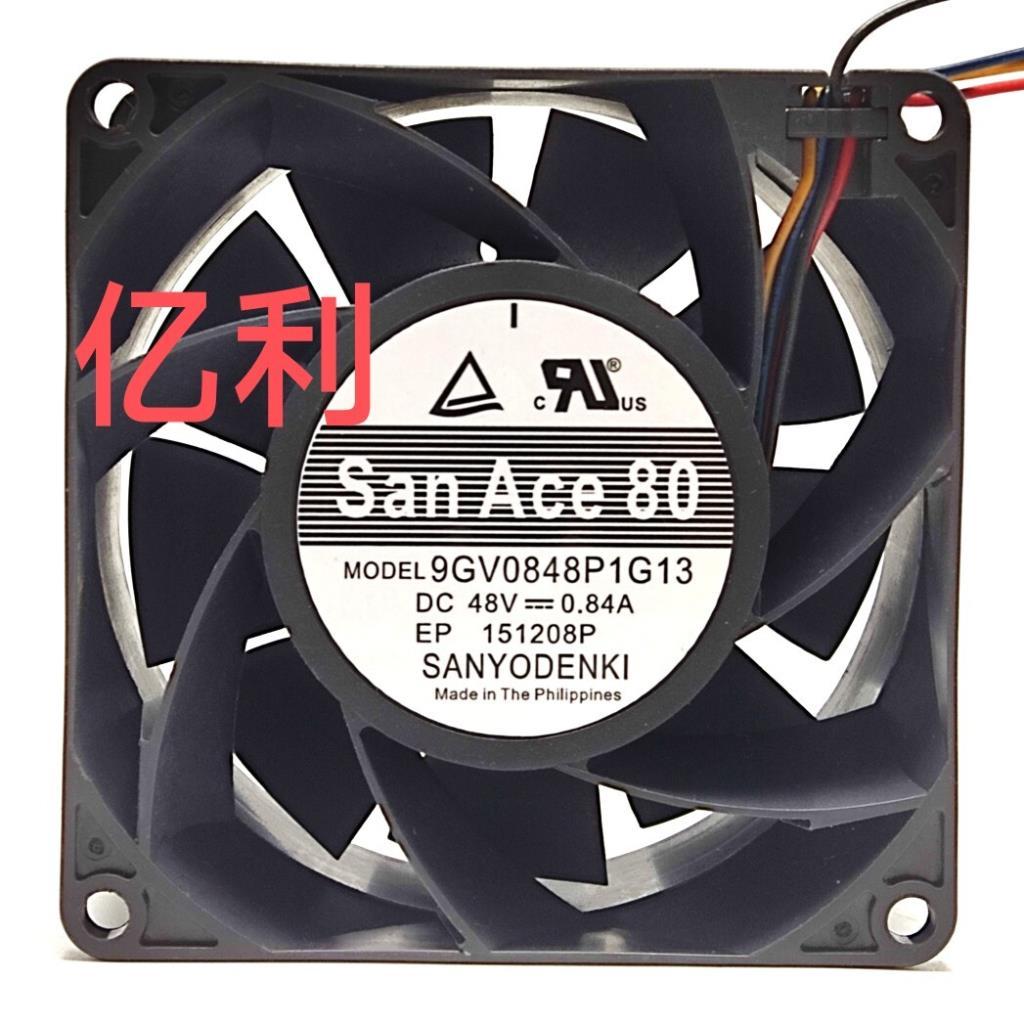 Sanyo 9GV0848P1G13 8038 48V 0.84A 4 สาย pwm พัดลมระบายความร้อนระดับไฮเอนด์