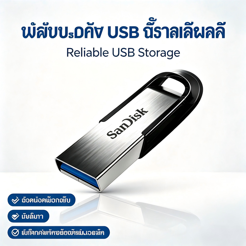 (ส่งด่วน) SANDISK Flash Drive USB 3.0 Ultra Flair 32GB/64GB/128GB/256GB/512GB/1TB (150MB/s) SDCZ73 ของแท้