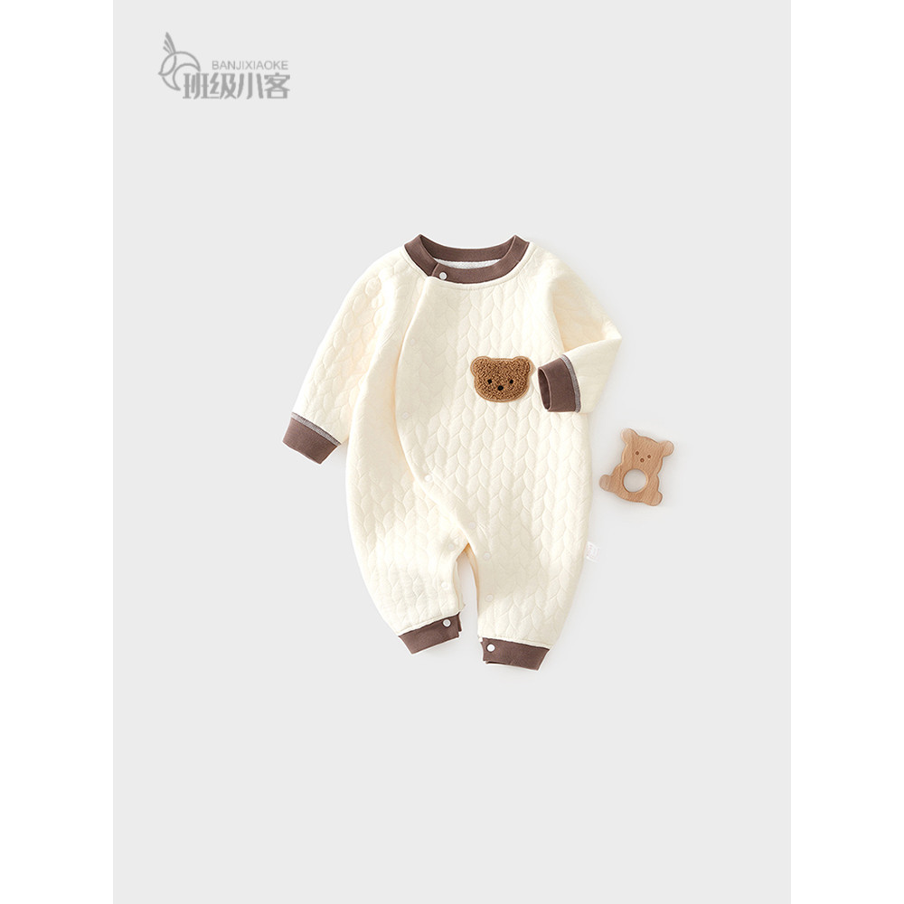 ชุดจั๊มสูทที่อบอุ่นสําหรับเด็กฤดูใบไม้ร่วงสไตล์ฤดูหนาวผ้านวมเสื้อผ้าเด็กแรกเกิด 0-6-December ฤดูหนาว