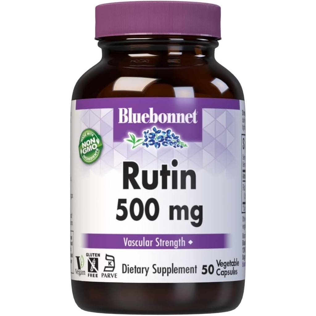 Bluebonnet Nutrition Rutin 500mg (Sophora Japonica) สารต้านอนุมูลอิสระ Bioflavonoid สําหรับการสนับสน