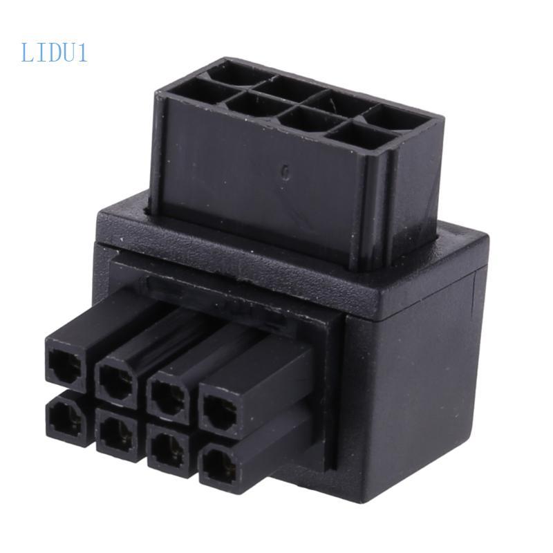 LIDU1 CPU 8Pin Female to Male Power Connector Adapter GPU PCIe 8Pin 90 องศา Connector