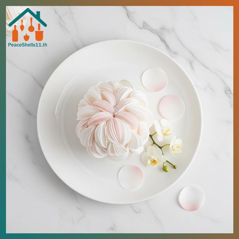 PeaceShells Rose Ball Wafer Paper Plate & Cutter, ตกแต่งเค้ก, LOVE Theme TH