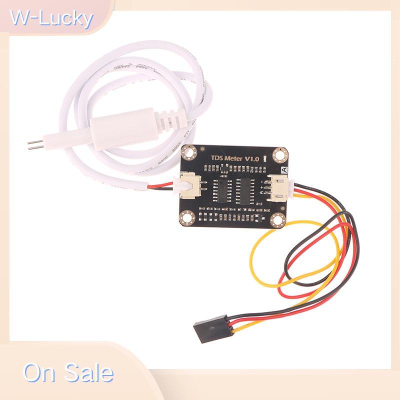W-Lucky TDS Sensor เซ็นเซอร์การนําไฟฟ้าสําหรับการตรวจจับของเหลวโมดูลตรวจสอบคุณภาพน้ํา DIY TDS ออนไลน