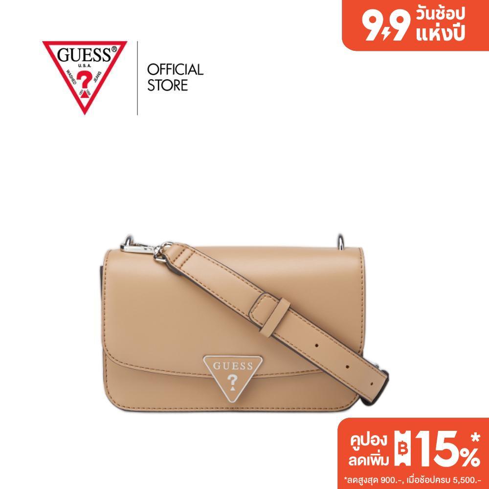 GUESS กระเป๋า รุ่น LE982820 ESMERAY FLAP CROSSBODY CROSSBODY สีน้ำตาล