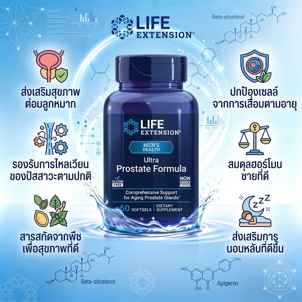 LIFE-Ultra Prostate Formula ดูแลต่อมลูกหมาก ปรับระบบปัสสาวะ สุขภาพผู้ชาย