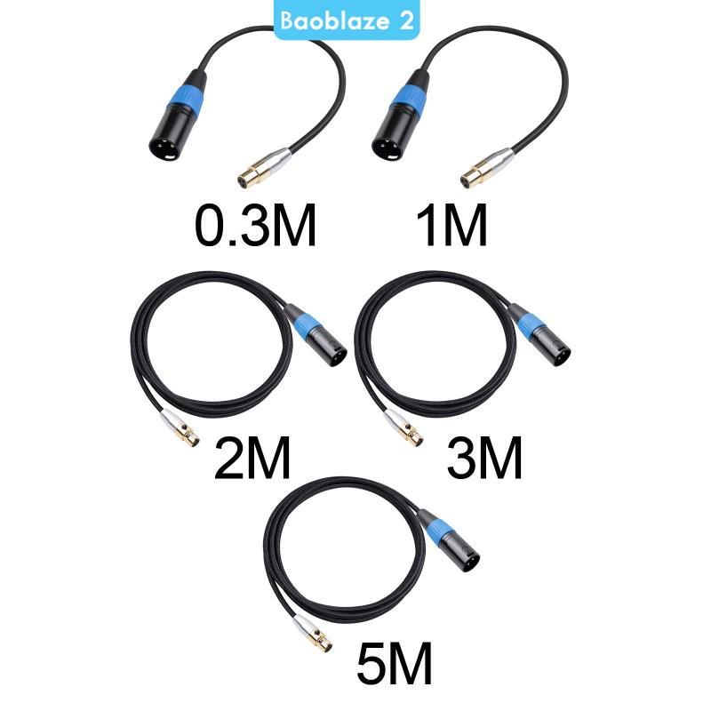 [baoblaze2] 4.5 มม. Mini XLR Female to XLR Male 3 Pin Mini-Xlr Adapter Cable for Headphone