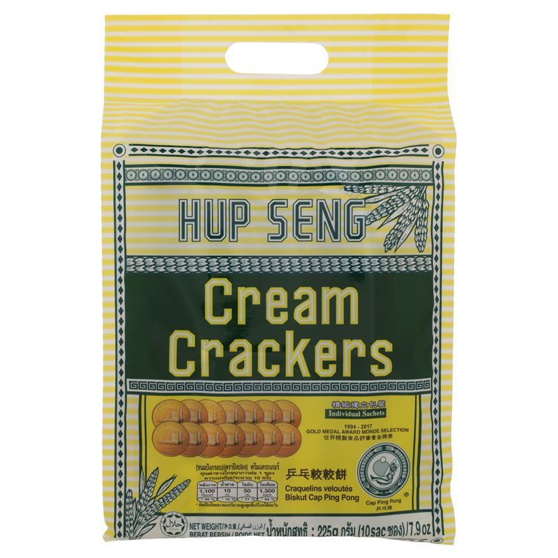 ปิงปองขนมปังกรอบครีม 225กรัม Ping Pong Cream Cracker 225g.