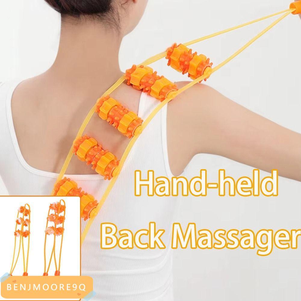 BENJMOORE9Q Fitness Massage Roller Bead, Multi-Function Shoulder Neck Muscle Massage Back Massage, H