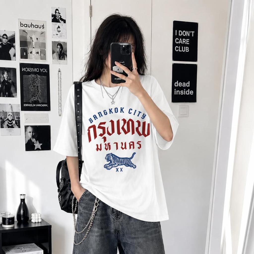 เสื้อยืดลายกรุงเทพมหานคร BANGKOK CITY สไตล์วินเทจ ใส่ได้ทุกวัน MiiMode