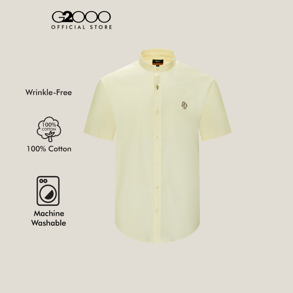 G2000 เสื้อเชิ้ตแขนสั้นลำลองสำหรับผู้ชาย Smart Fit รุ่น 5913082235 สีเหลือง