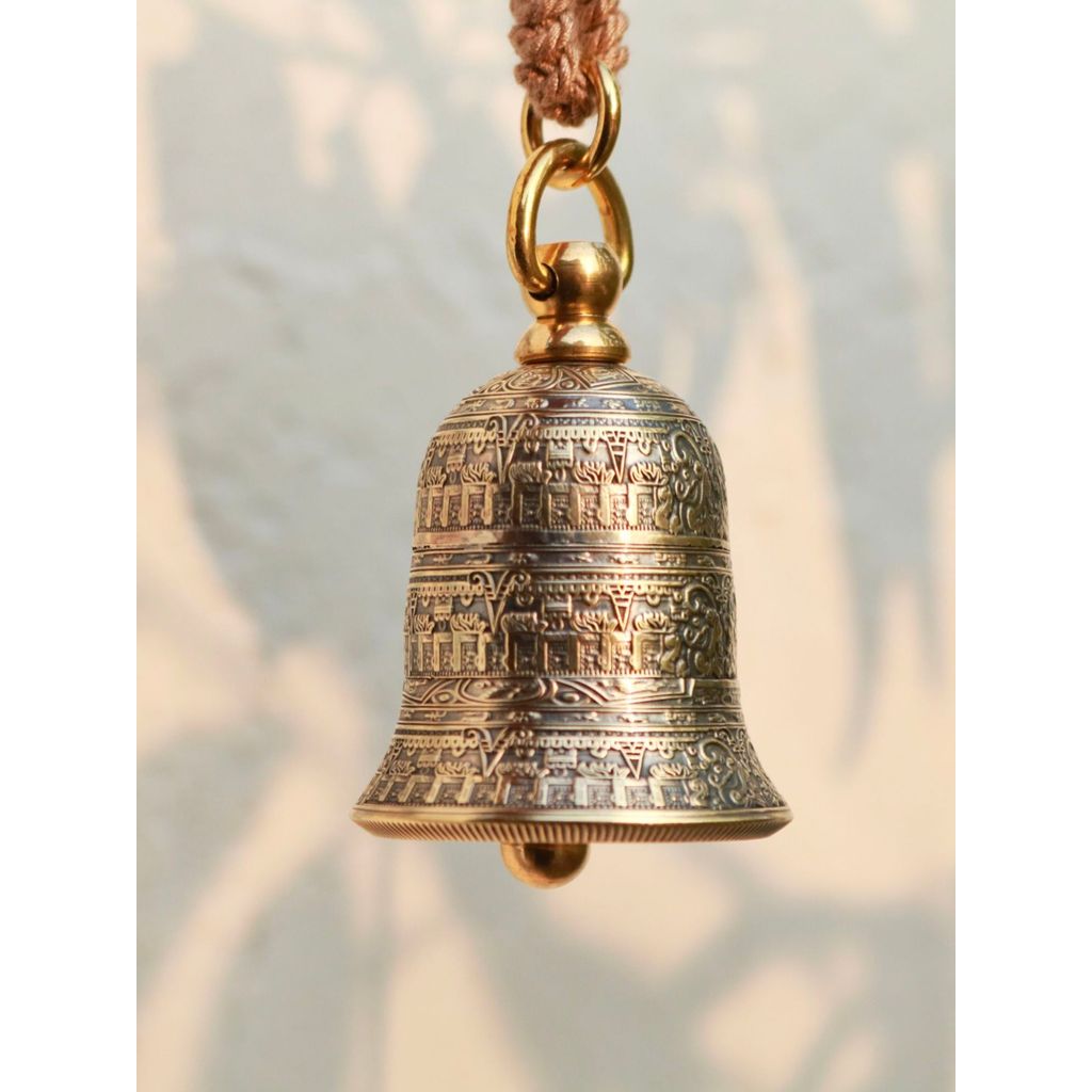 โบราณอิตาเลี่ยน Handmade Aztec Sun Stone Bronze เหรียญเหรียญ Bell จี้รถพวงกุญแจเครื่องประดับ Wenwan 