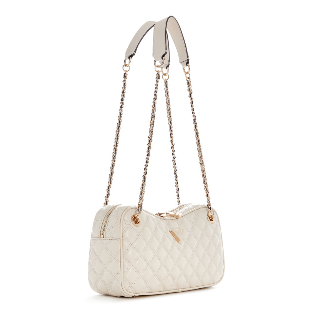 GUESS حقيبة كتف GIULLY II ‏Satchel — بيج