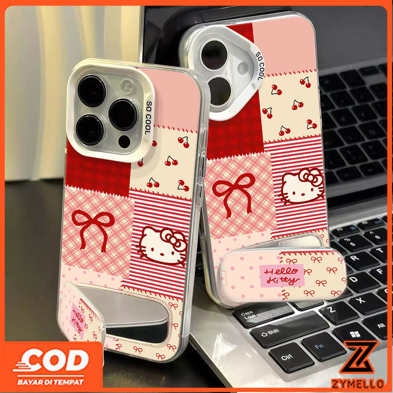 เหมาะสําหรับ Redmi A5 Redmi A3 15C Redmi Mote 14 4G Redmi Mote 14 5G Redmi 14C POCO C75 POCO C61 Simple ลายBowknotกระจกขาตั้งกันกระแทกTPUเคสโทรศัพท์