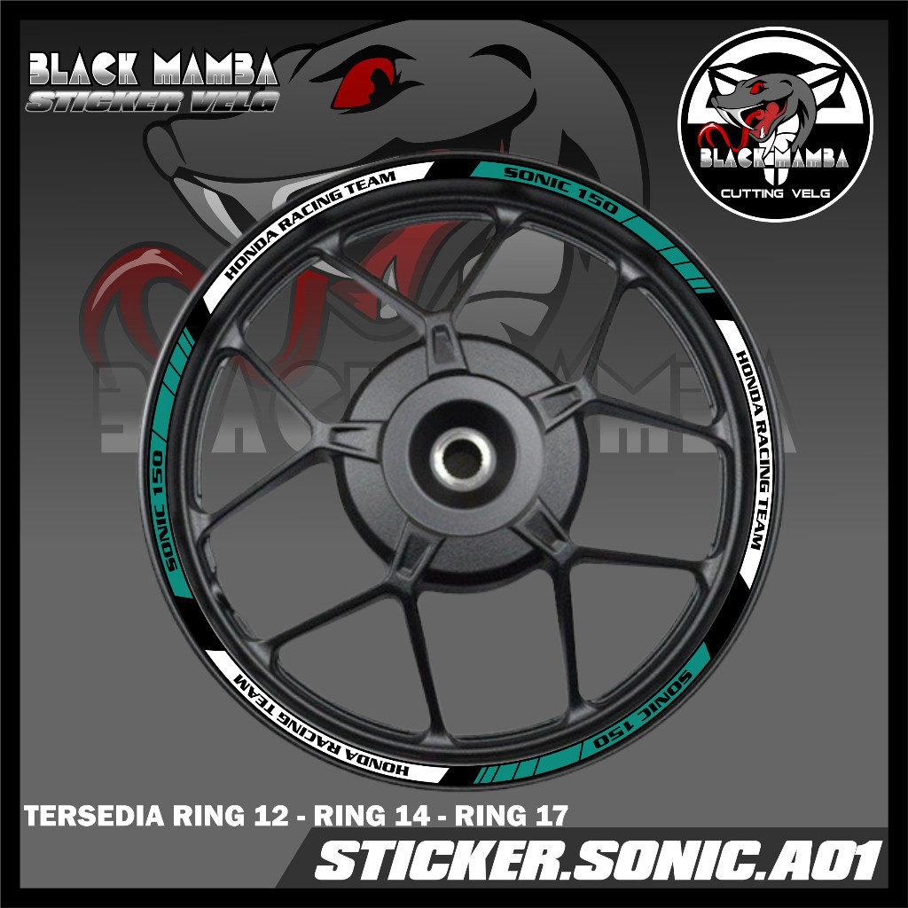 SONIC RIM STICKER - SONIC A01 TIRE/VELG VARIATION LIST STICKER