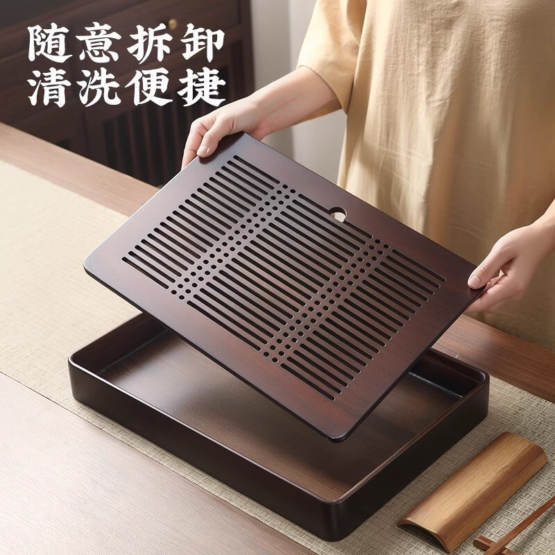 ถาดชาที่เรียบง่ายสําหรับโฮมออฟฟิศเก็บน้ํารั่วชุดชาอุปกรณ์เสริม WP64 Simple ถาดชา Kung Fu ชุดชาเปียก 