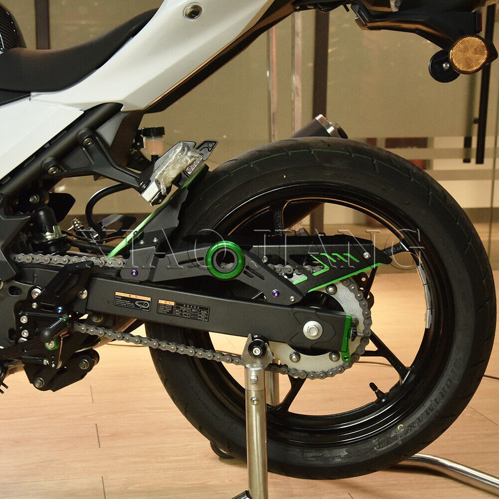 เหมาะสําหรับคาวาซากินินจานินจา400 z400ดัดแปลงด้านหลังทรายคณะกรรมการด้านหลังบังโคลนที่มีโซ่ปกกล่องโซ่