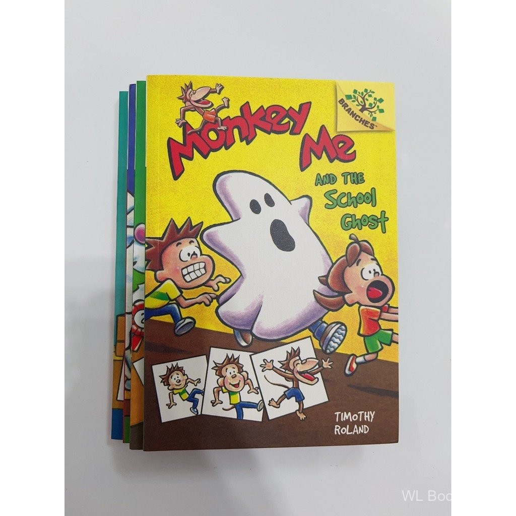 Monkey Me Series 4 เล่ม I Am a Monkey Elementary Chapter Book หนังสือภาพอารมณ์ขัน นักเรียนประถม อ่าน