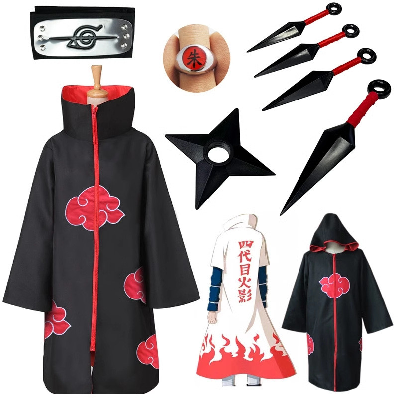 ชุดcosplay Naruto Akatsuki และ Uchiha Itachi พร้อมเสื้อคลุม Didala Scorpion รุ่นที่สี่จากMegahawk