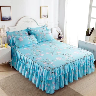 VITAHOME✨ ชุดผ้าปูที่นอนกันไรฝุ่น 3 ชิ้น ✨ (แบบกระโปรง2ชั้น) • หนาพิเศษ • สำหรับเตียง 5/6/6.5 ฟุต