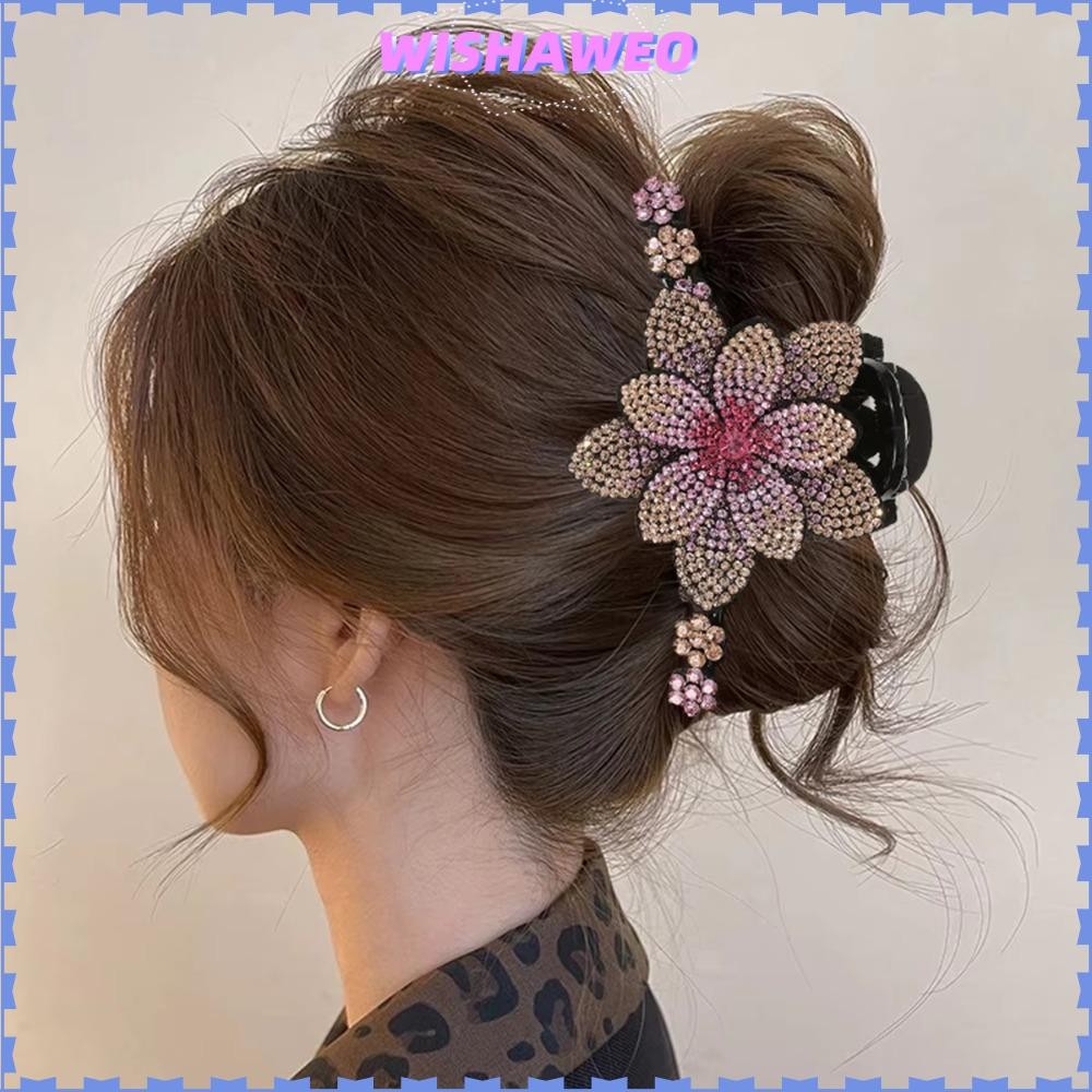 ตุ๊กตาหนีบผมสไตล์เกาหลี ประดับดอกไม้และคริสตัลไรน์ส tone="neutral">tone="neutral">