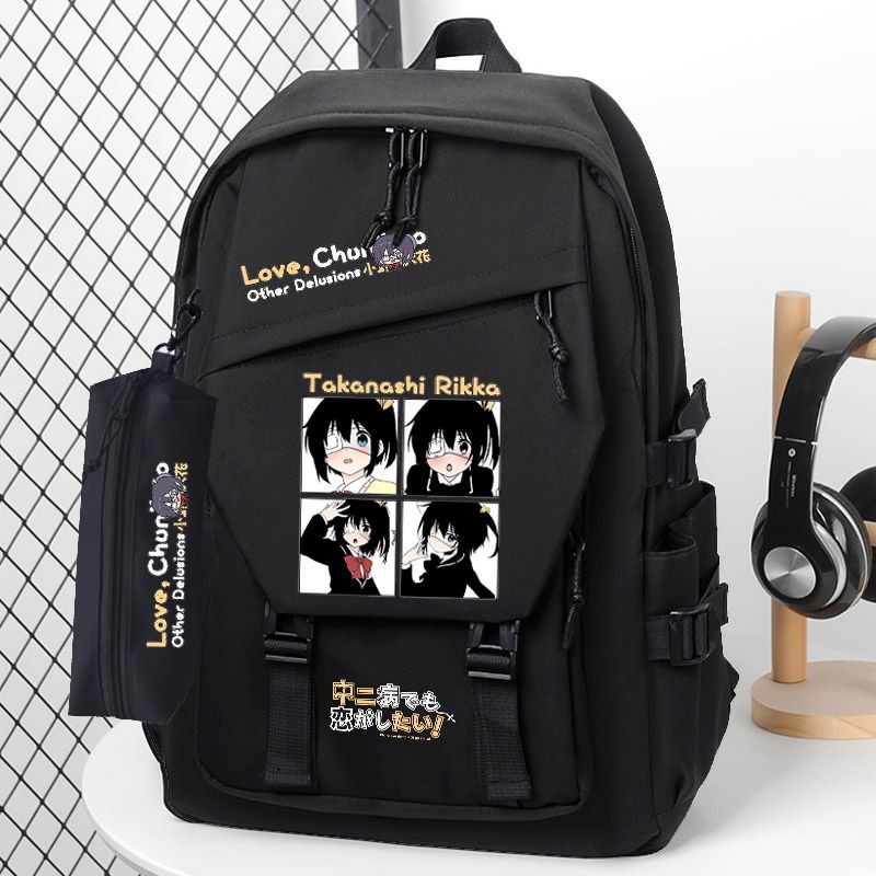 Take On Me Backpack Takanashi Rikka Student Backpack Childrens Campus Middle Schoolbag
