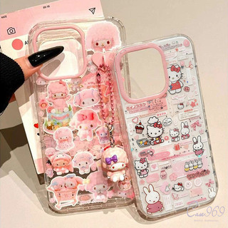 เคสไอโฟน Realme C63 C75 C53 C25 C61 C55 C35 C51 C20 5 C21Y C3 C11C33 Note 50 60X 60  เมโลดี้เฮลโลคิตตี้แสนหวานปิดบัง