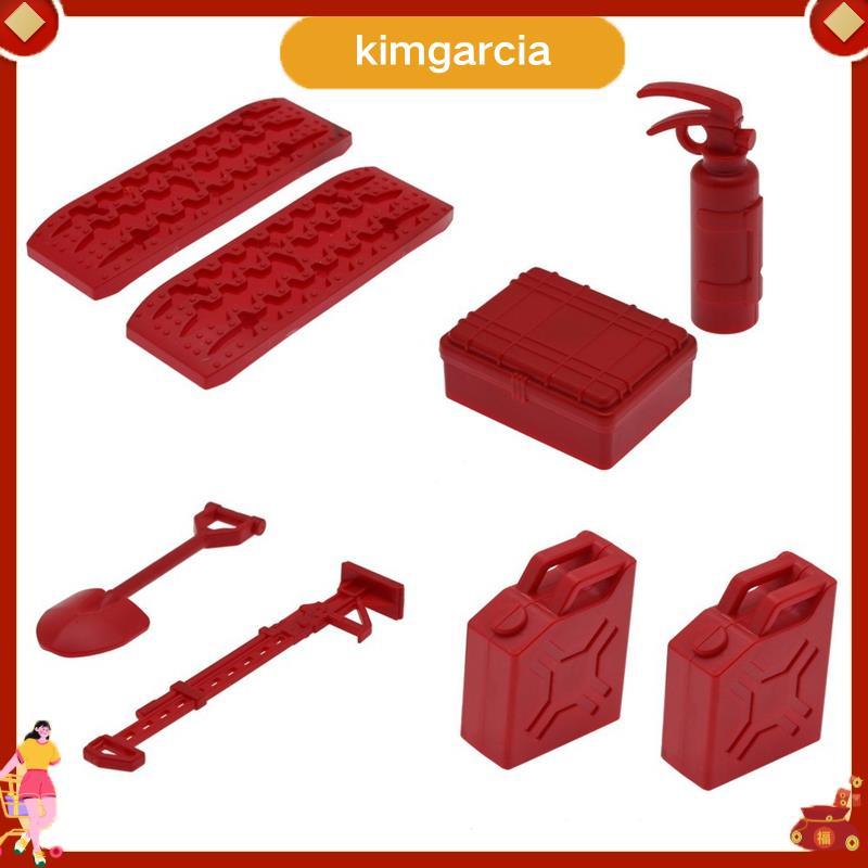 kimgarcia 8 ชิ้นจําลองพลั่วทรายบันไดถังเครื่องดับเพลิงสําหรับ MN D90 MN99S Fayee FY003 RC รถตกแต่งอะ